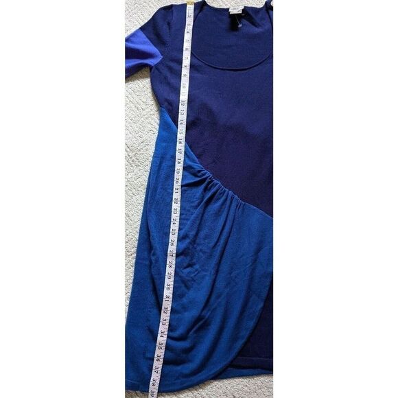 Karen Millen England Dress Color Block Wool Blend Asymmetric Knit Sweater Size 3 - Picture 4 of 9